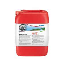 Rd plastdunk med en etikett som visar produktnamnet Horolith Active