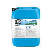 Bl plastdunk med etikett med produktnamnet Asepto Active