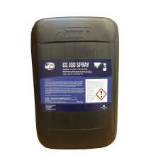 Svart plastdunk med etikett med text GS Jod spenspray