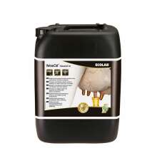 Svart plastdunk med etikett med text Veloucid