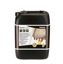 Svart plastdunk med etikett med text Veloucid-D-Spendopp