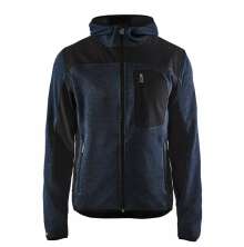 Stickad jacka Blklder Marin/Svart