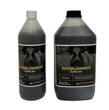 Eclipse Biofarmab Arnika Gel 1 liter, massageliniment fr juver, brun gel i flaska med bl etikett