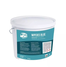 Wipedes Blue desinfektionspulver fr juverdukar, 10 kg hink, koncentrerat pulver fr professionellt bruk i lantbruk