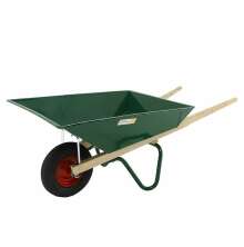 Grn skottkrra Ekeby 150 liter med trhandtag och kraftigt hjul, rymlig modell fr trdgrd och lantbruk