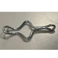 Krok till kosvanshllare i gummi fr kor, tillverkad i slitstark metall  praktiskt lantbrukstillbehr fr mjlkning och djurhantering.