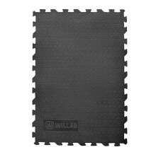 Pusselmnstrad gummimatta frn Willab fr stall och box, slitstark och halksker med isolerande egenskaper.