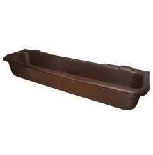 Brunt fodertrg i PP-plast, modell 1600 frn Foga, fr utfodring av fr, kalvar, kor och hstar