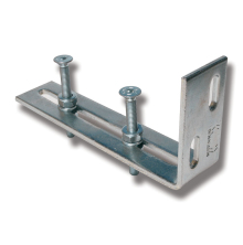 Henderson styrkonsol bult dubbel 31DB i galvaniserat st�l med tv� M10 bultar f�r v�ggmontering och U40 styrskena