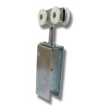 Henderson h�ngrulle 53A/N 301 i galvaniserat st�l med dubbla nylonhjul och justerbart f�ste f�r skjutport