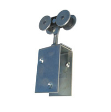 Henderson h�ngrulle 56K/S200 290 inkl. tillbeh�r med st�lhjul, n�llager och justerbart f�ste f�r portram 35�48 mm till skjutport med tr�ram, anpassad f�r skena 290.