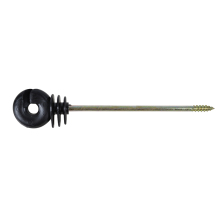 Distansisolator med j�rnk�rna och tr�g�nga, 22 cm, svart plast  Alt-text (lite mer SEO):